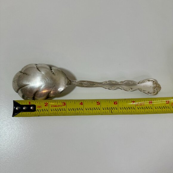 Vintage INTERLUDE International SilverPlate Fork/Scalloped Spoon Serving Set - Picture 5 of 16